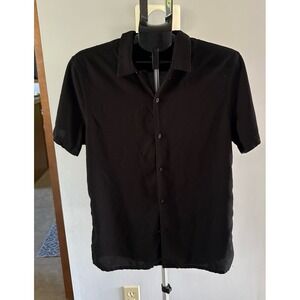 Express Men's Black Button Down Dress shirt Size Medium